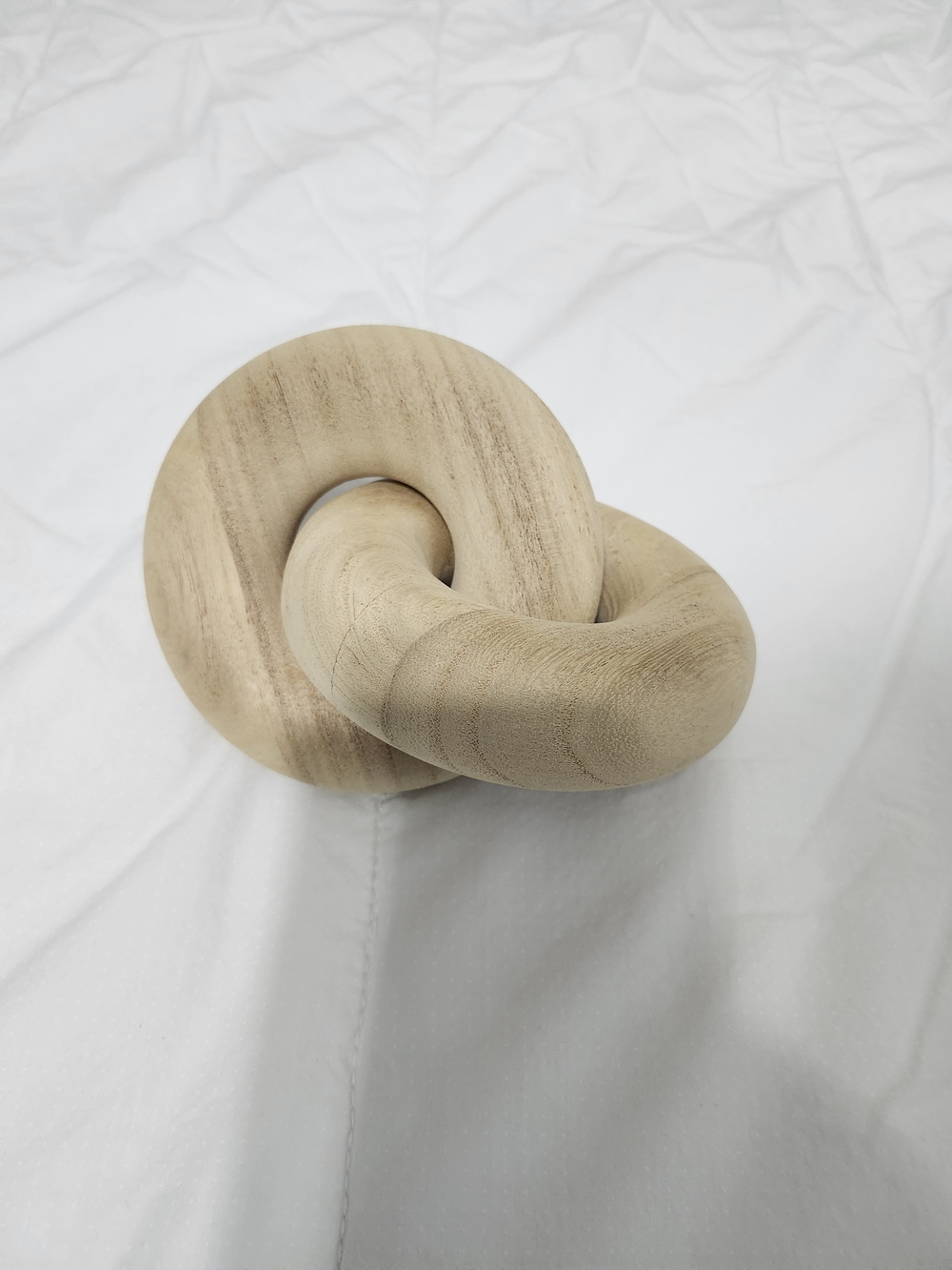 Hand-Carved Natural Wood Knot Sculpture — Unbranded Light Wood Accent